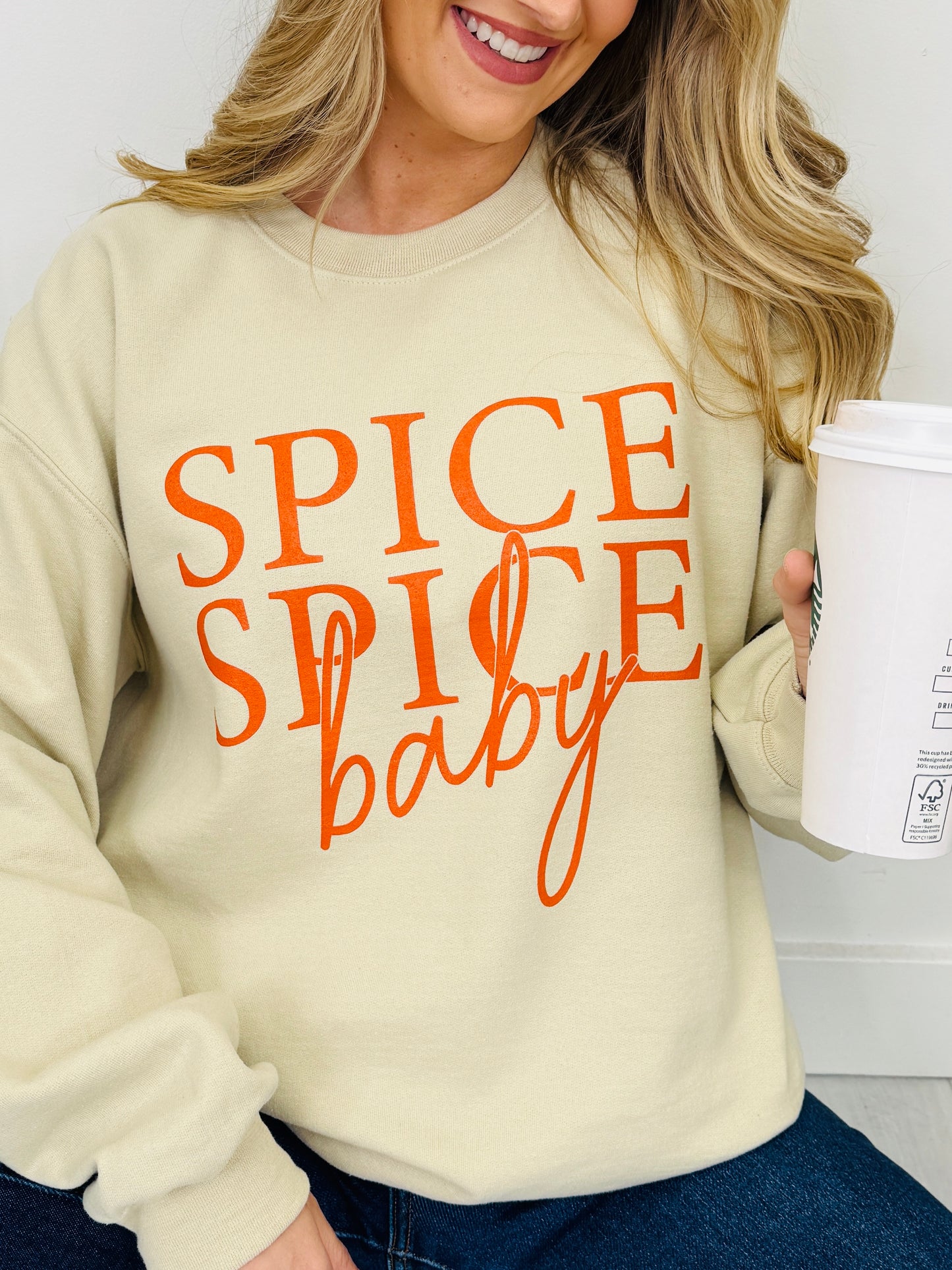 Spice Spice Baby Graphic Crewneck Sweatshirt