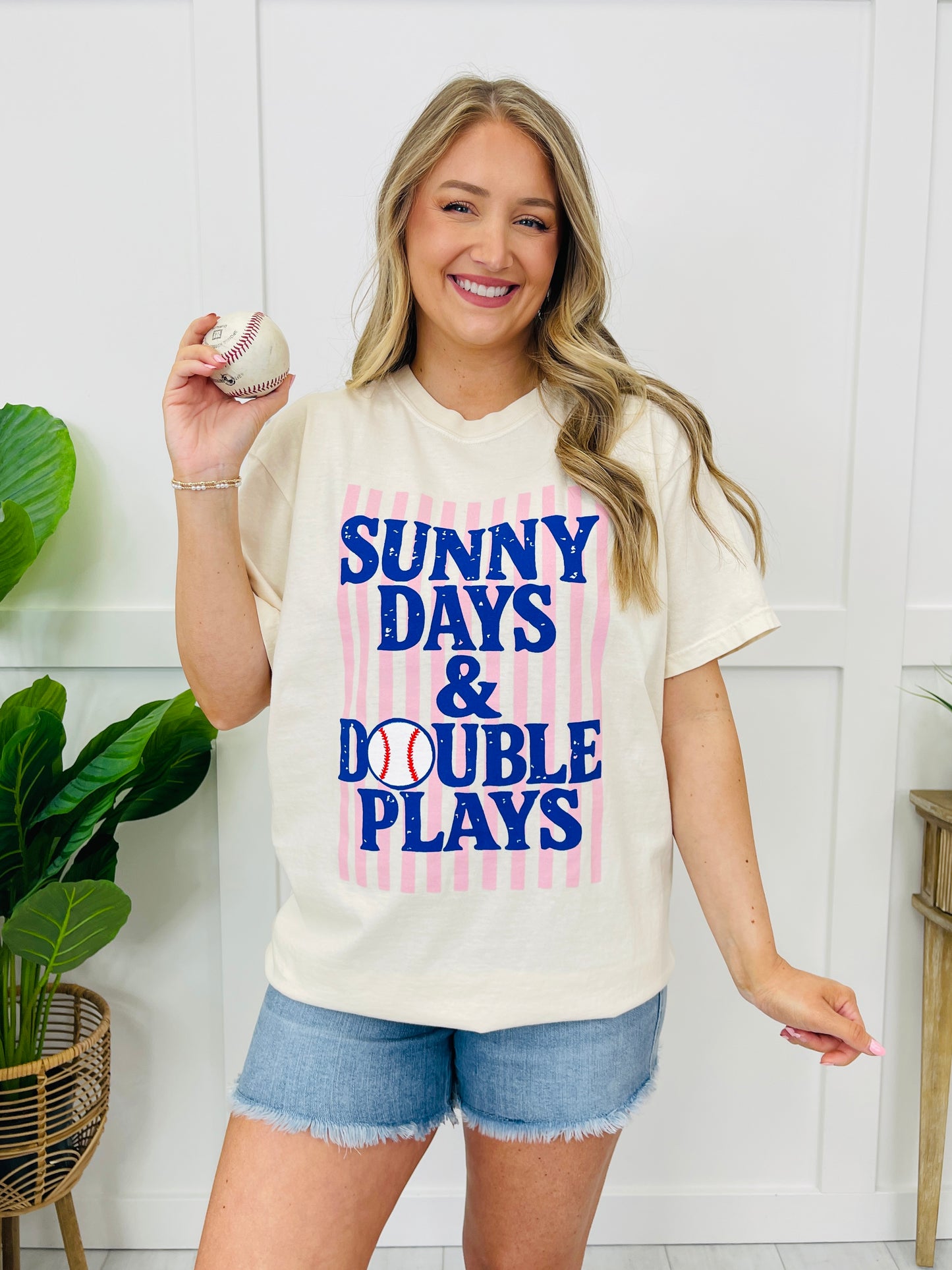 Sunny Days and Double Plays Graphic Tee