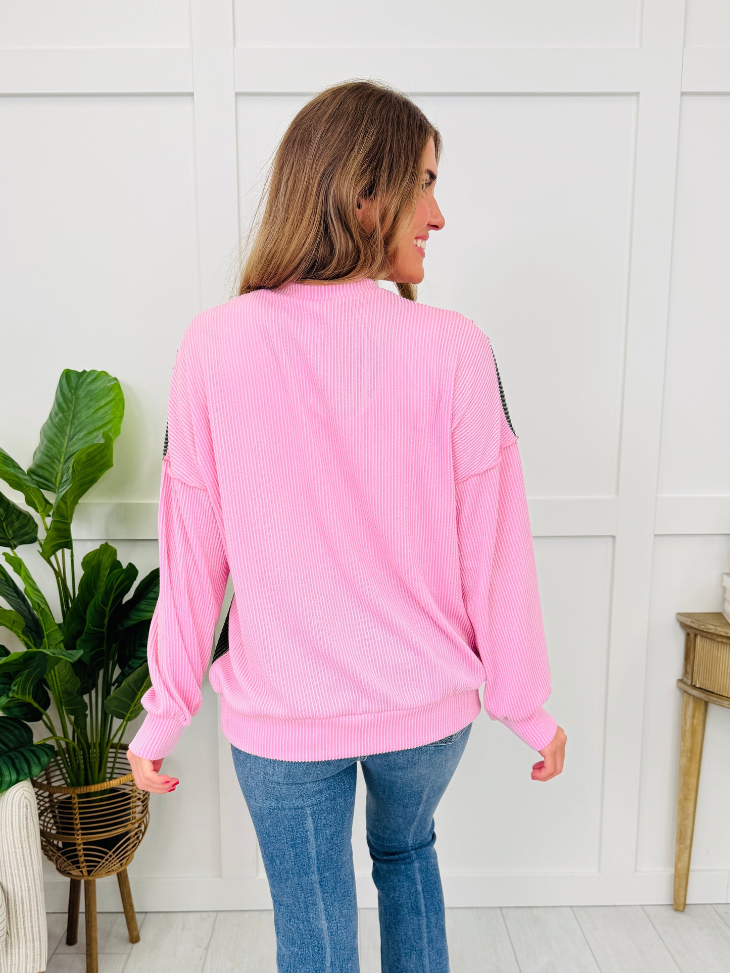 Pink Meadow Mosaic Sweater