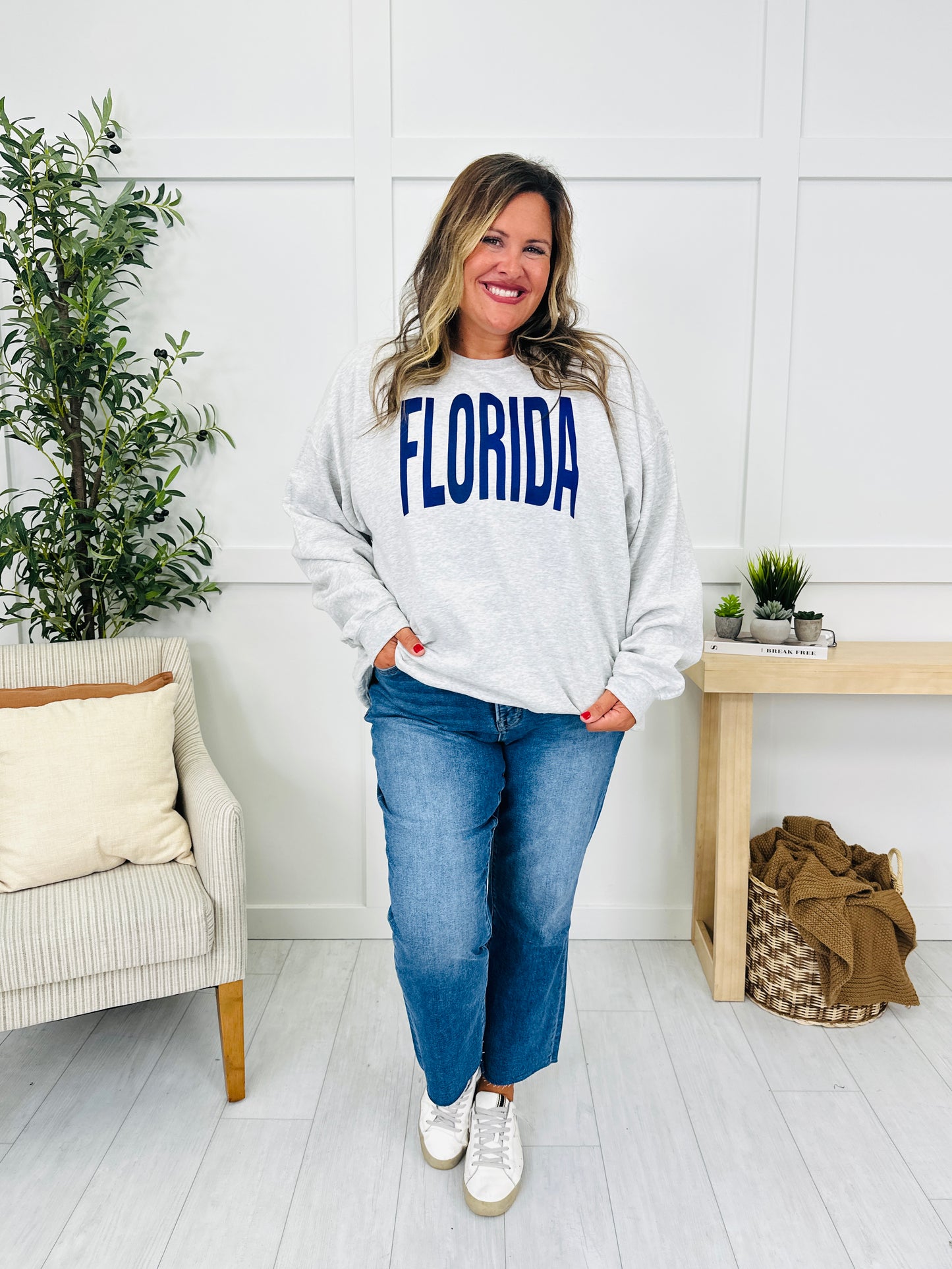 Florida Reversible FL Graphic Crewneck Sweatshirt