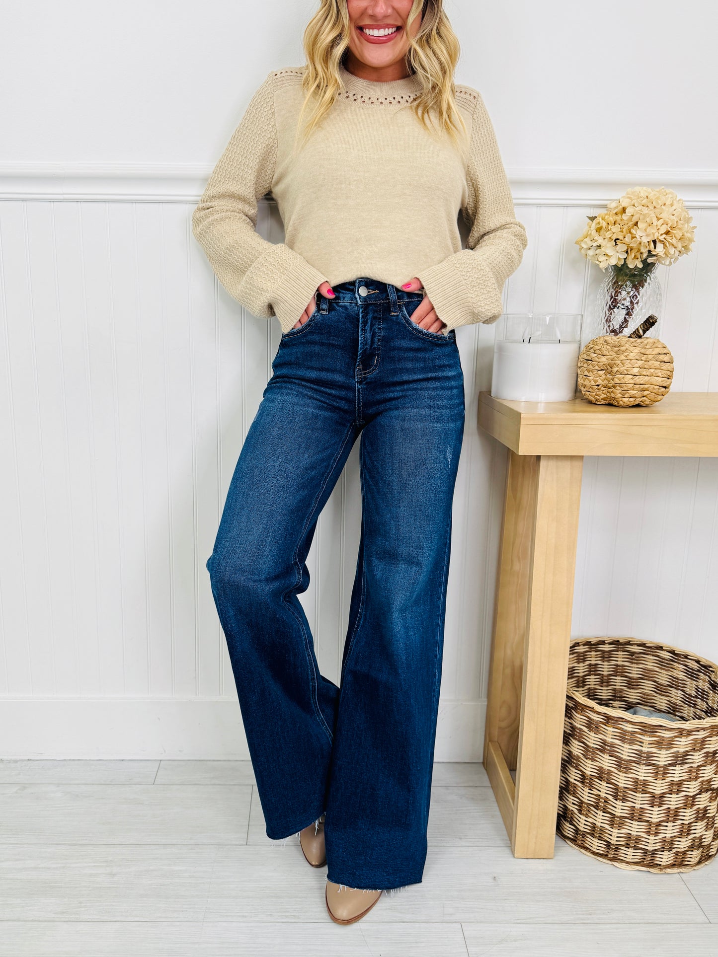 Under Control Wide Leg Tummy Control Jeans