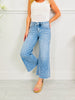 Get Up And Glam Wide Leg Cropped Jeans