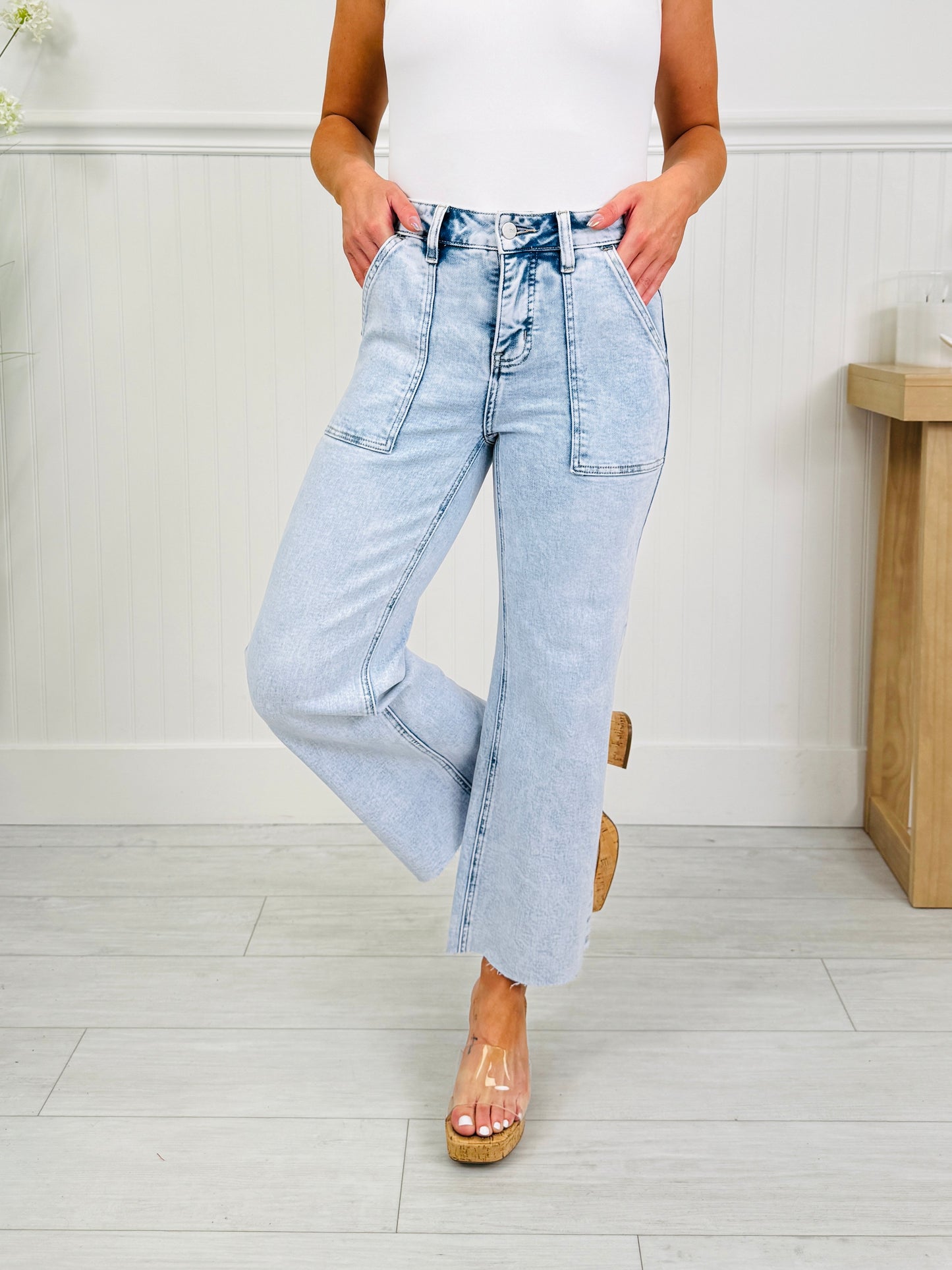 Current Crush Cropped Wide Leg Tummy Control Jeans