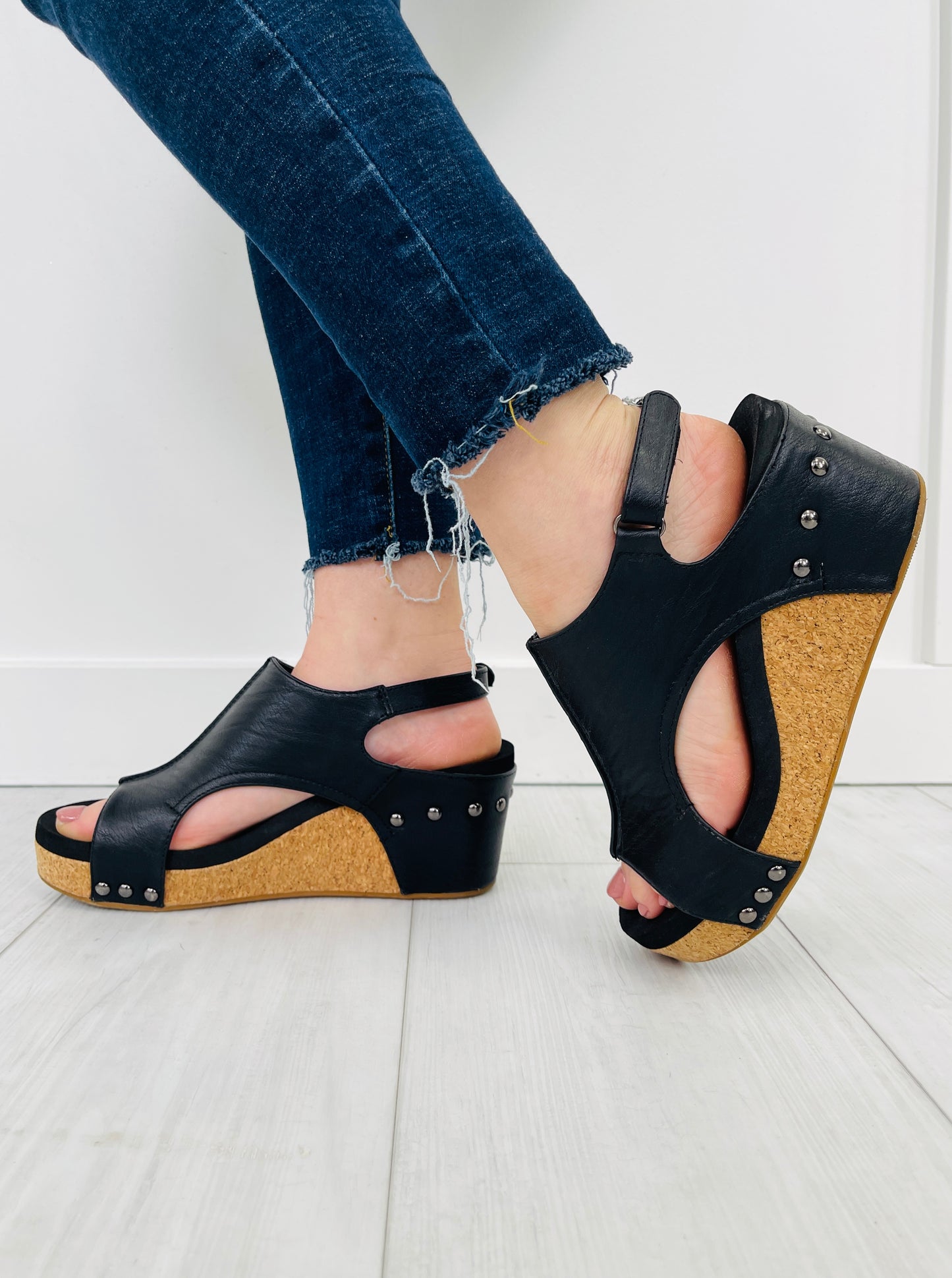 Effortless Dazzle Wedges In Black Combo