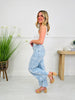 Flower Power Tummy Control Wide Leg Cropped Jeans