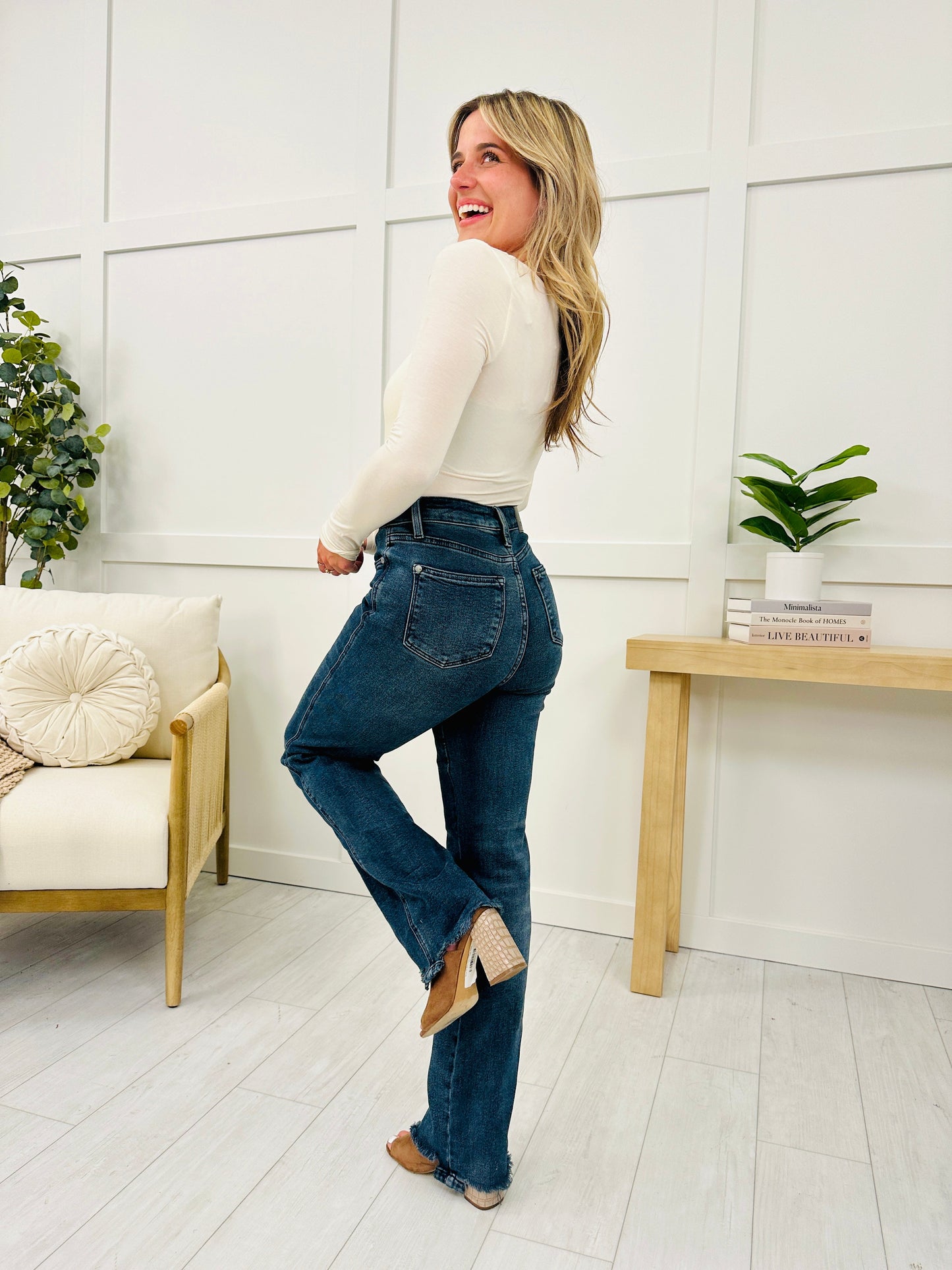 Judy Blue Stay Fly Button Fly Straight Leg Jeans