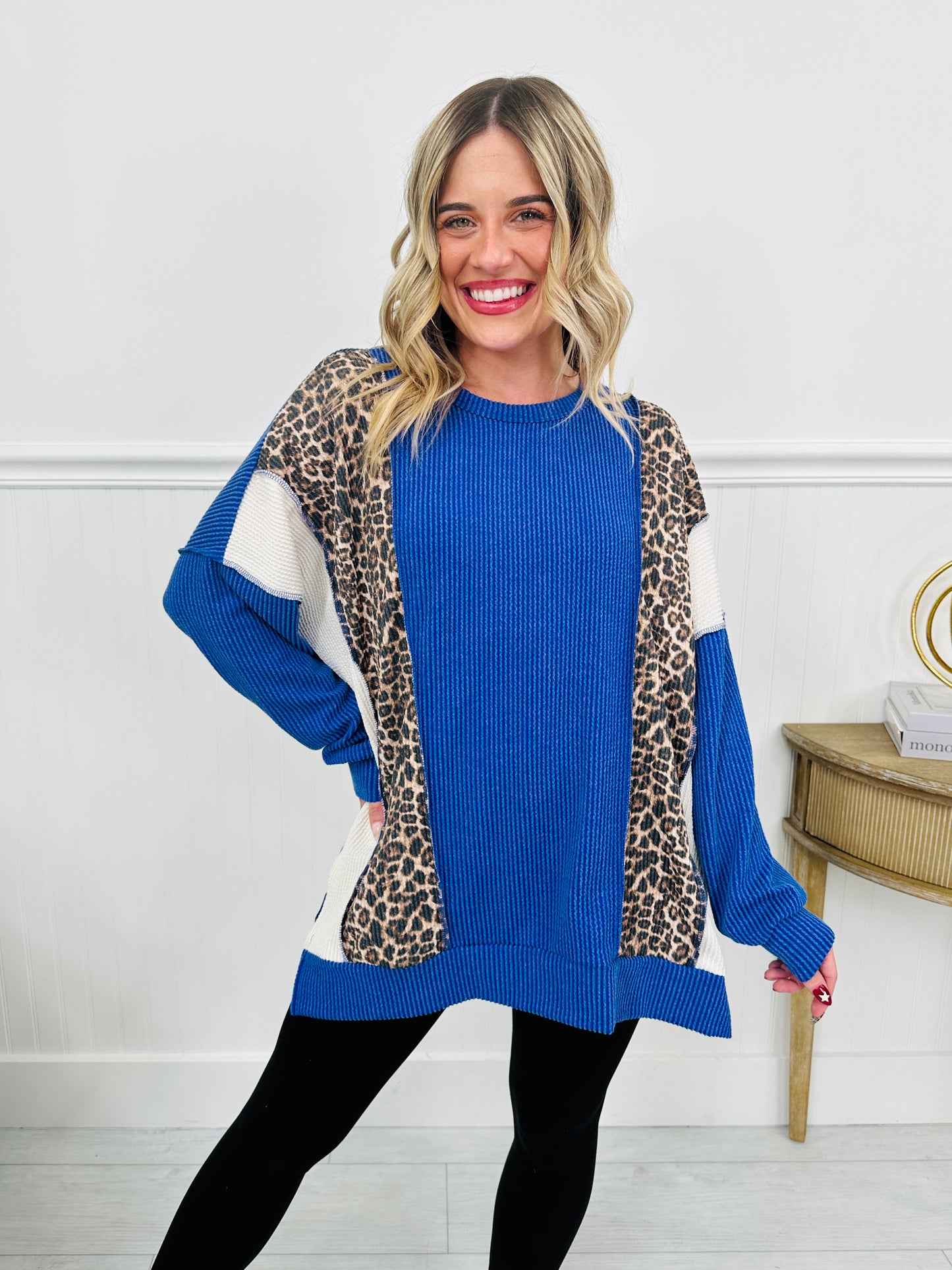 Leopard Love Raised Rib Top In Multiple Colors