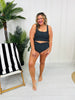 High Waisted V-Cut Swim Swim Bottoms In Black/White Polka Dot
