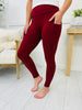 REG/CURVY Best Selling Tummy Control Custom MOCO Design Leggings In Wine