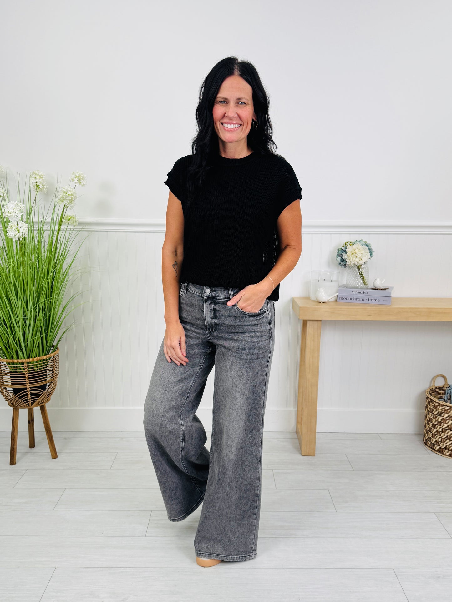 Judy Blue Smoke Show Palazzo Wide Leg Jeans
