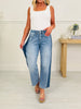 Two Tone Moment Tummy Control Slim Barrel Jeans