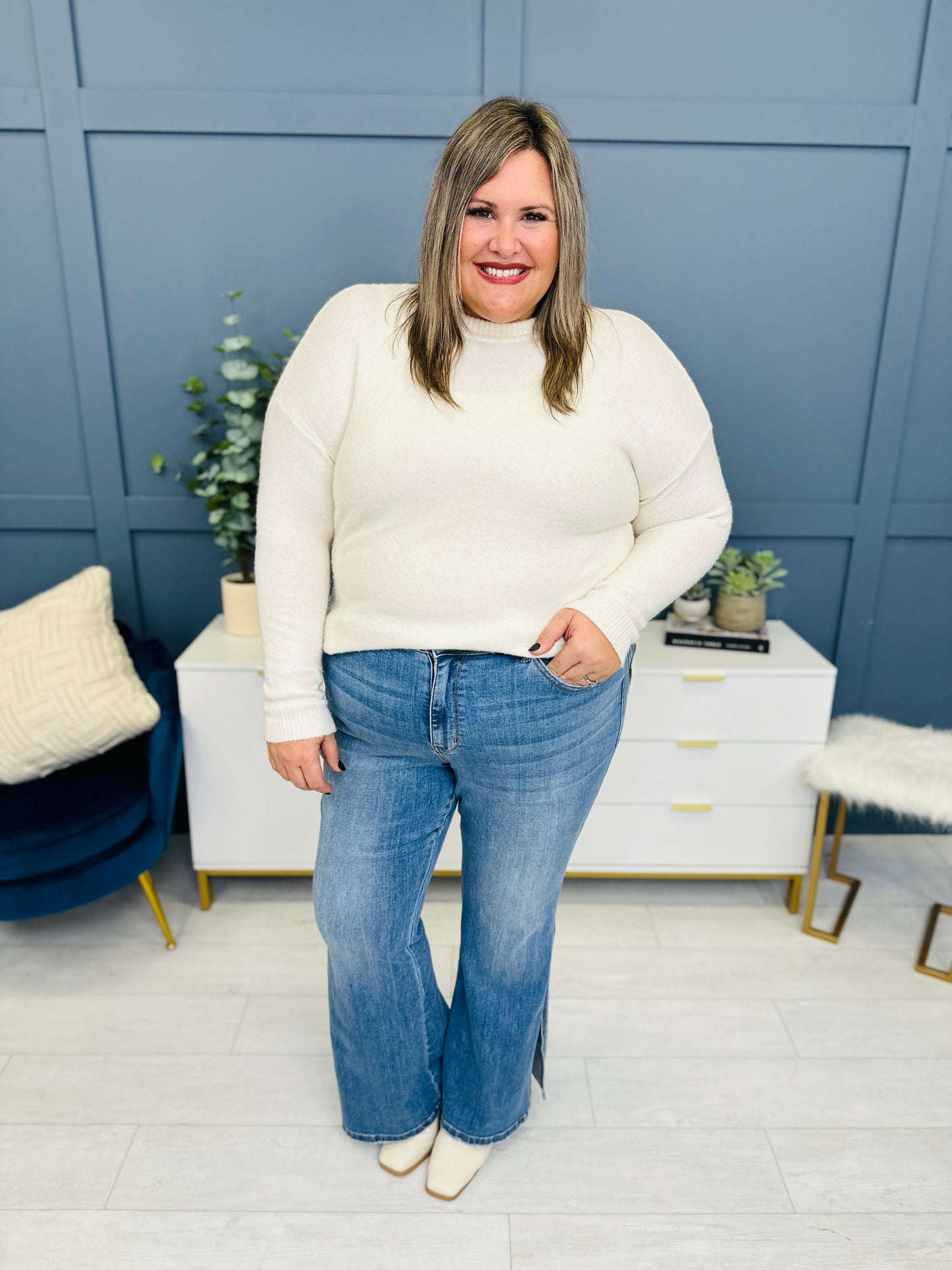 Judy Blue REG/CURVY Gotta Split Slit Flare Jeans