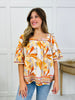 Sweet Magnolia Top In Orange Pepper