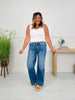 Tied Up in Style Tummy Control Wide Leg Jeans