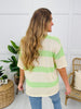 The Modern Stripe Top In Green
