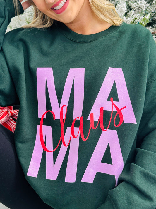 Mama Claus Graphic Crewneck Sweatshirt