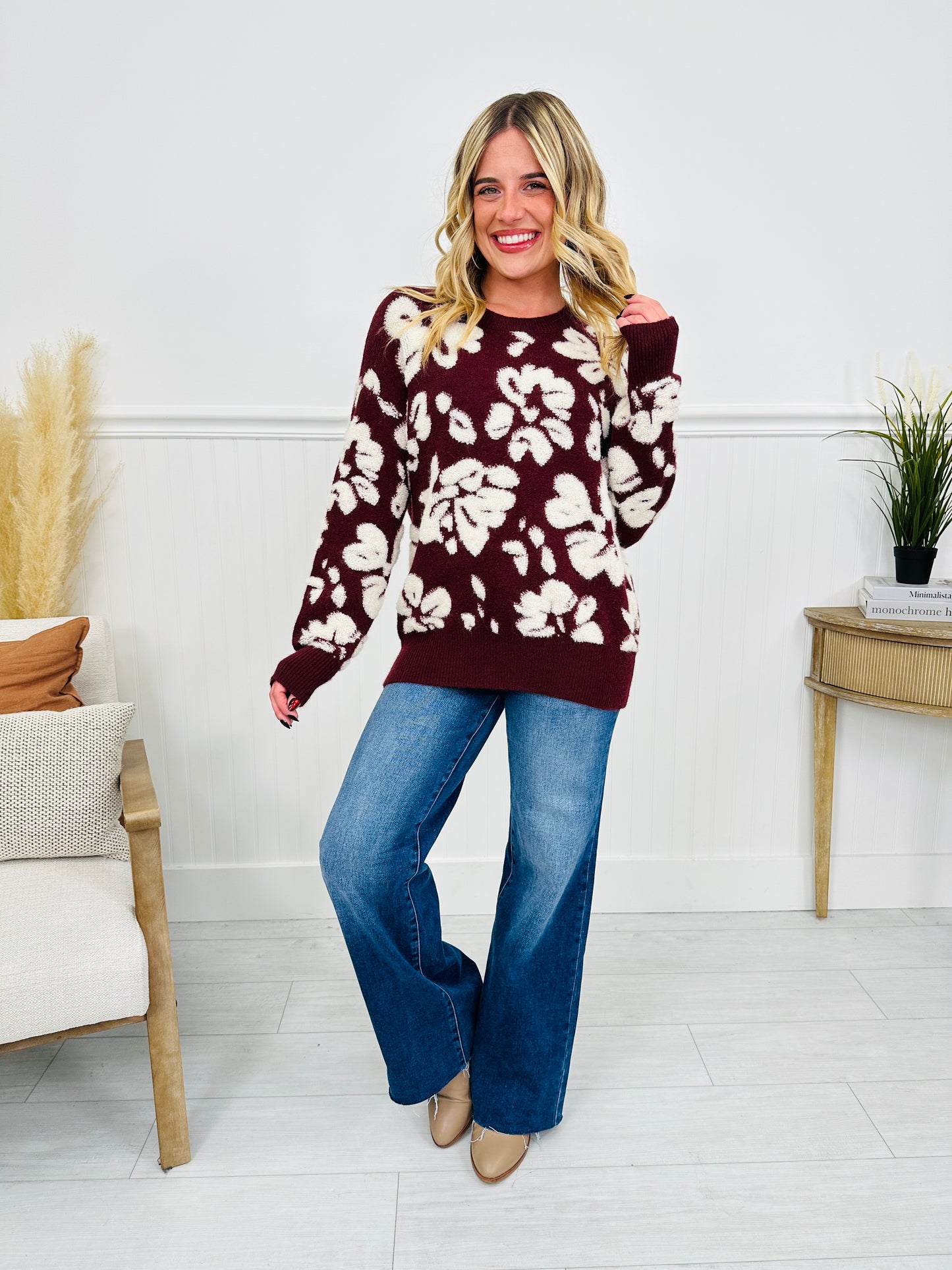 Feeling Floral Sweater in Multiple Colors!
