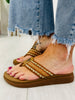 Champagne Crush Flip Flops In Tan