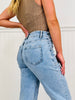 Summer Mood Cropped Wide Leg Jeans