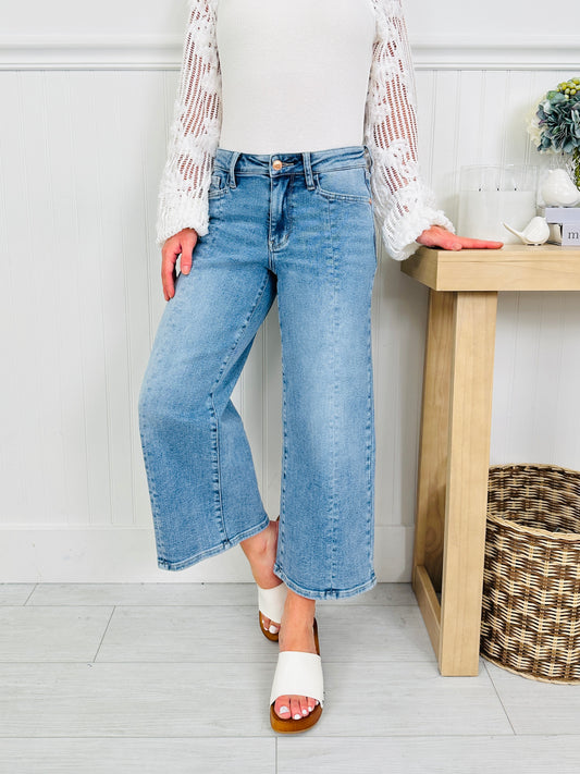 Judy Blue Spring Forward Cropped Wide Leg Jeans