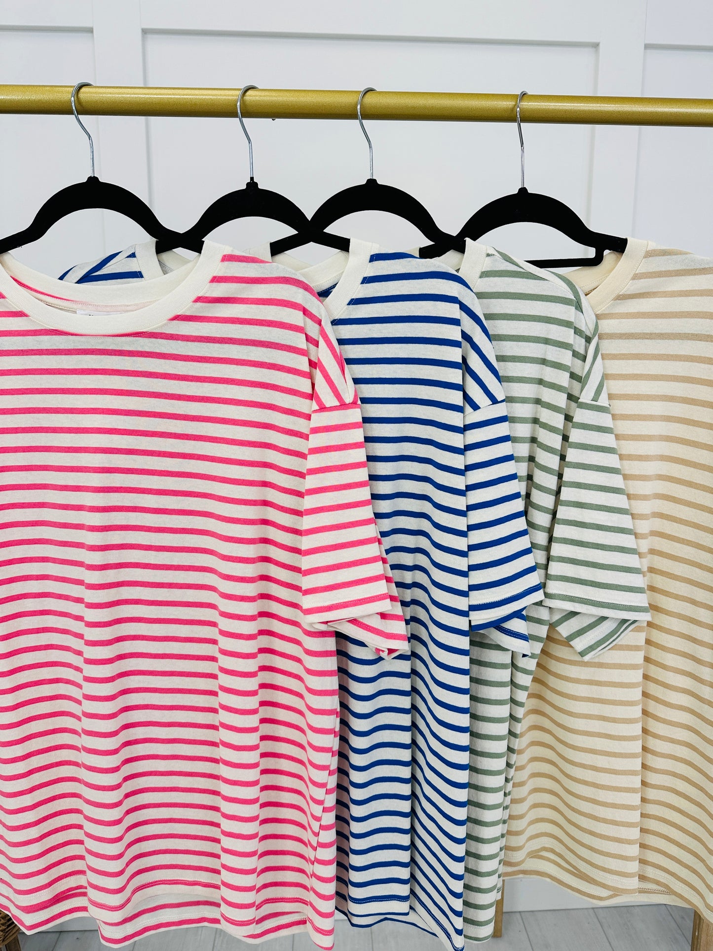Laidback Lines Top In Multiple Colors