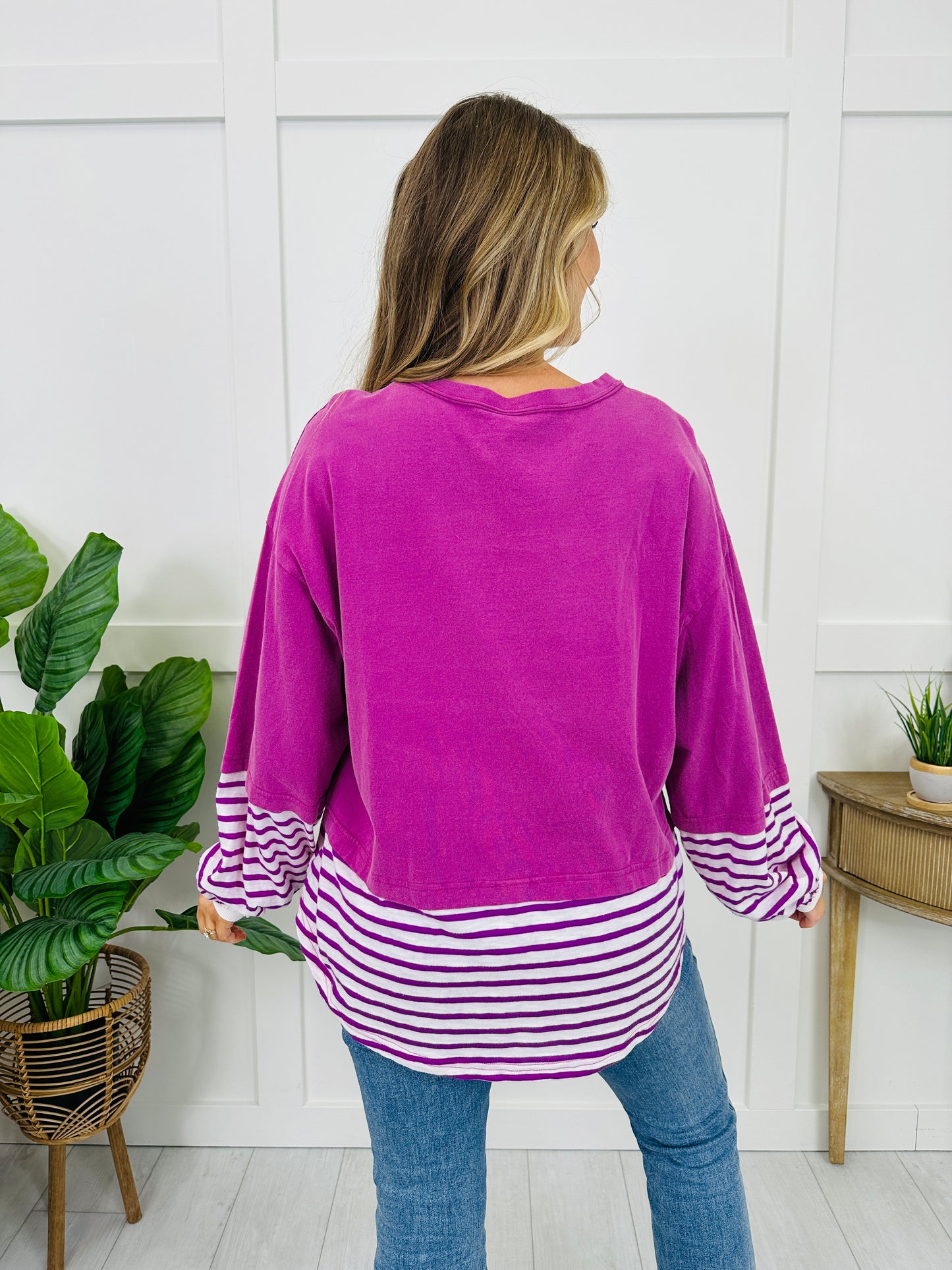Striped Dreamer Pullover in Orchid