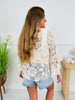 Sunflower Stitch Top In Beige