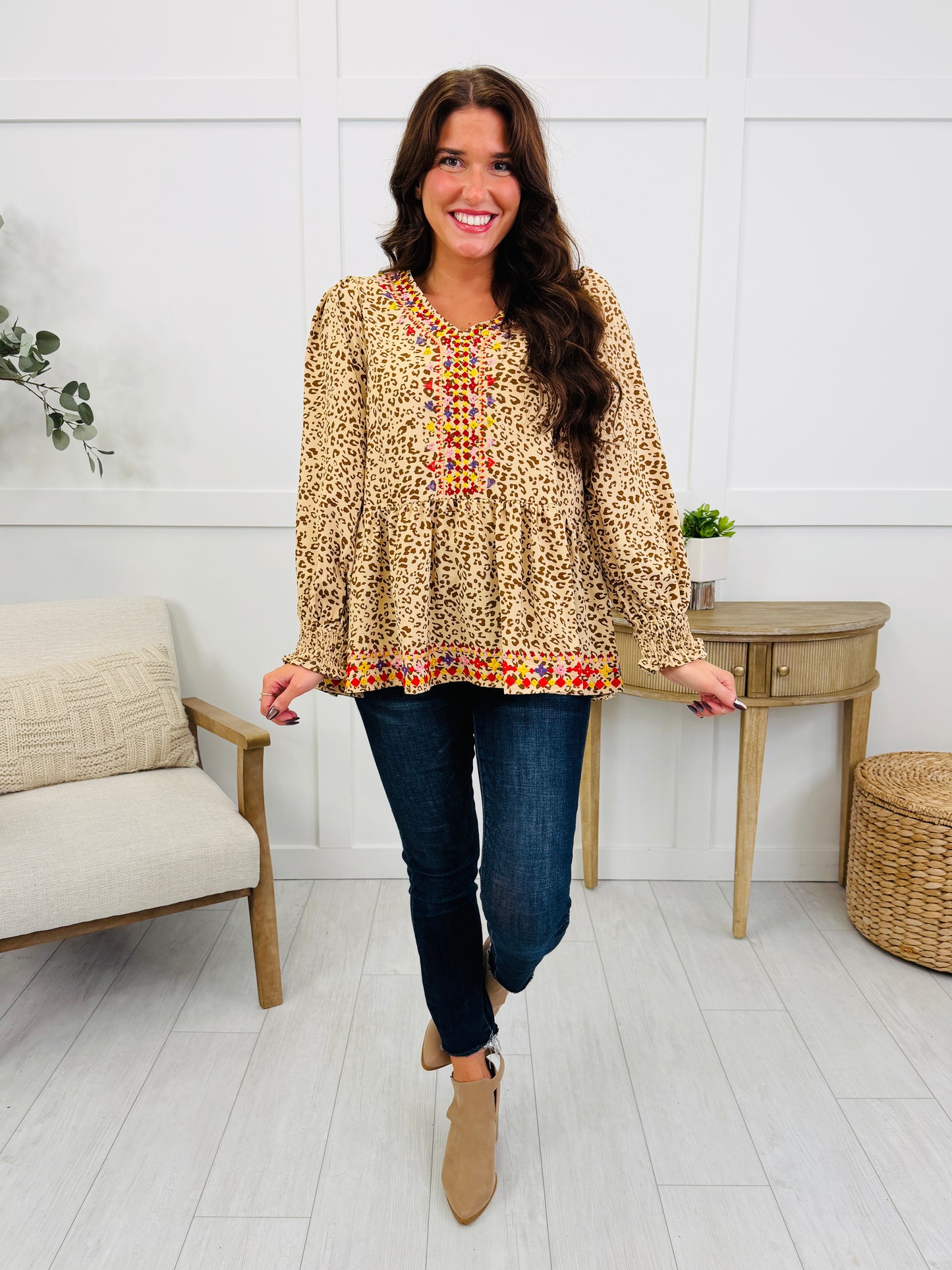 Wildflower Leopard Top