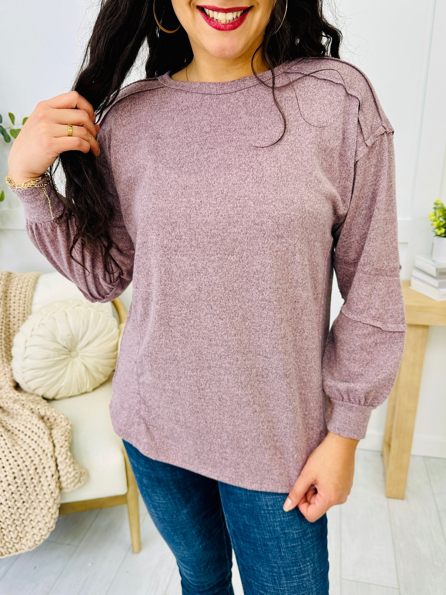 REG/CURVY Softly Stitched Pullover- Multiple Colors!