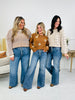 Push Your Buttons Tummy Control Wide Leg Jeans