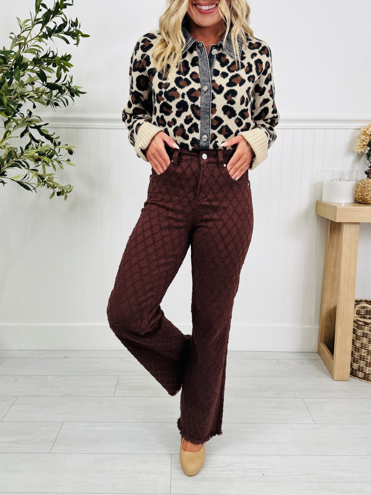 Chocolate Charm Tummy Control Straight Jeans