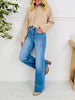 Studded & Styled Tummy Control Wide Leg Jeans