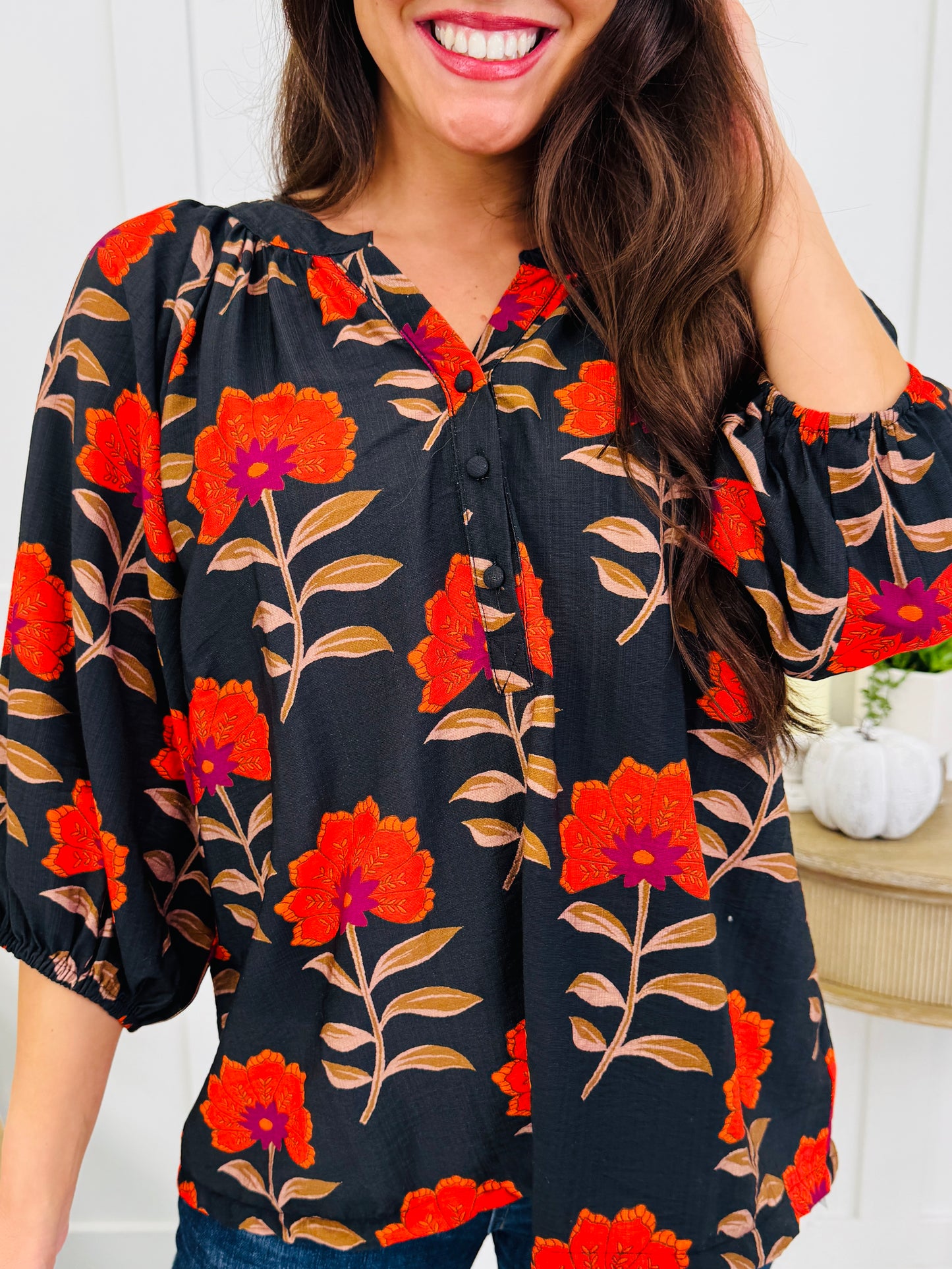 Midnight Blooms Top