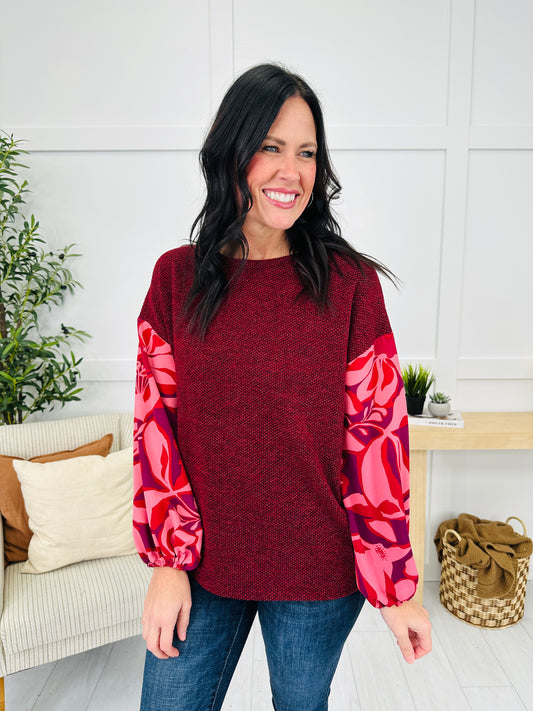 Print Me A Memory Top in Wine