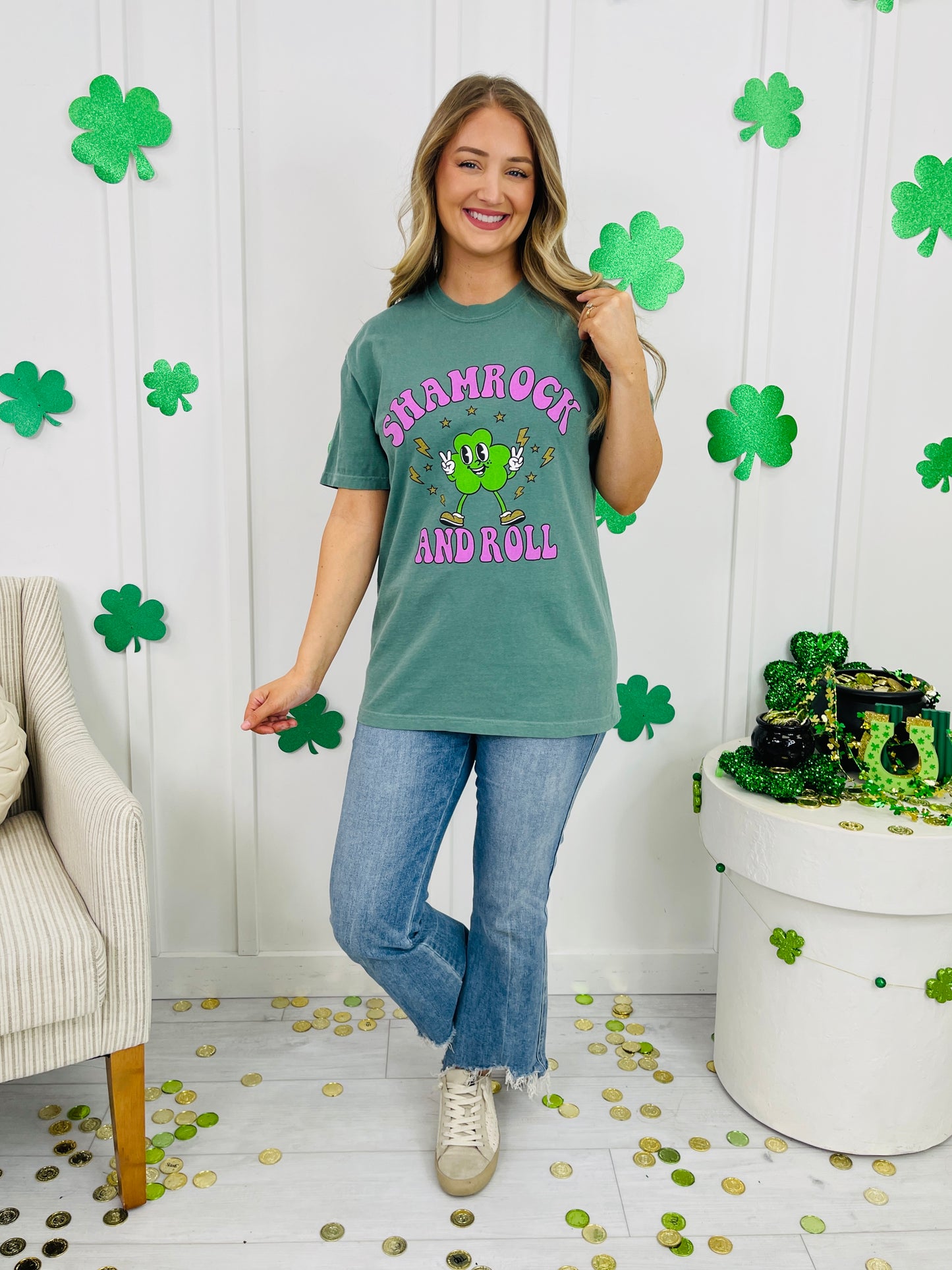 Shamrock And Roll Graphic Tee