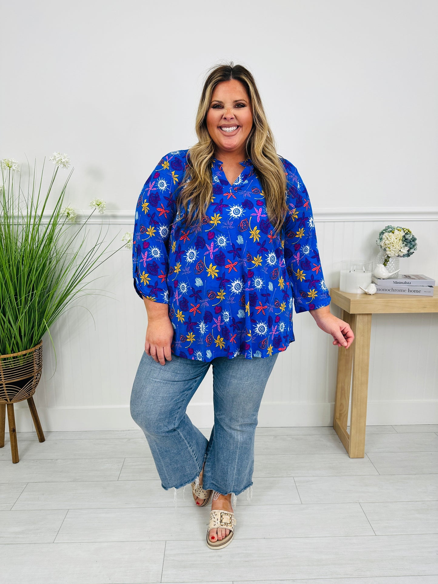 Sweet Like Spring Top in Key West Print