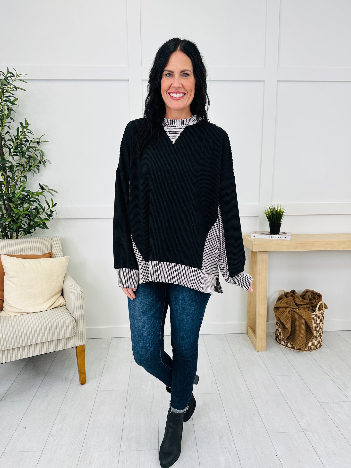 Ribbed Radiance Sweater