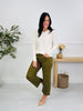 Olive You More Tummy Control Barrel Jeans