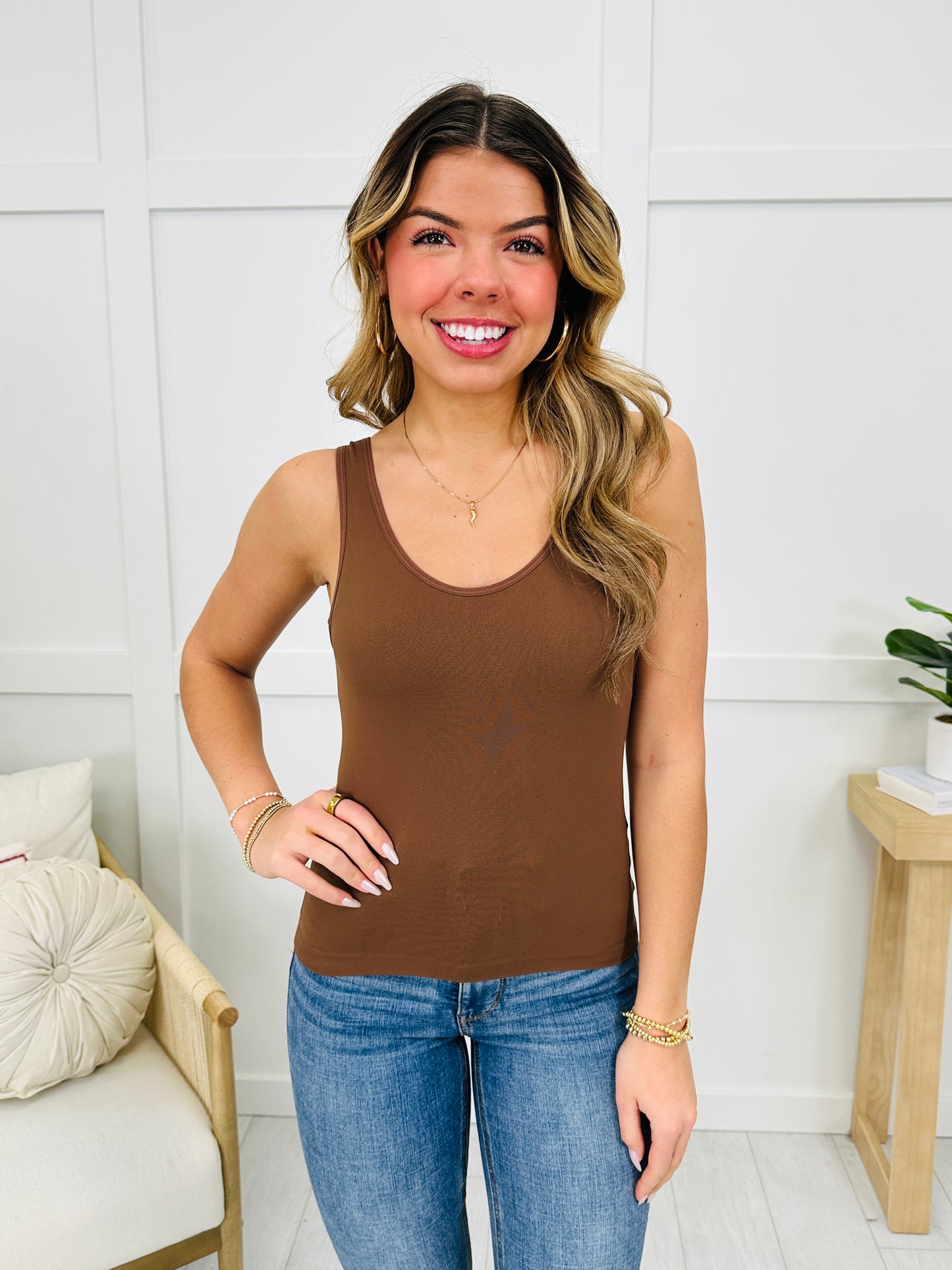 Cropped Reversible Shapewear Tank- Multiple Colors!