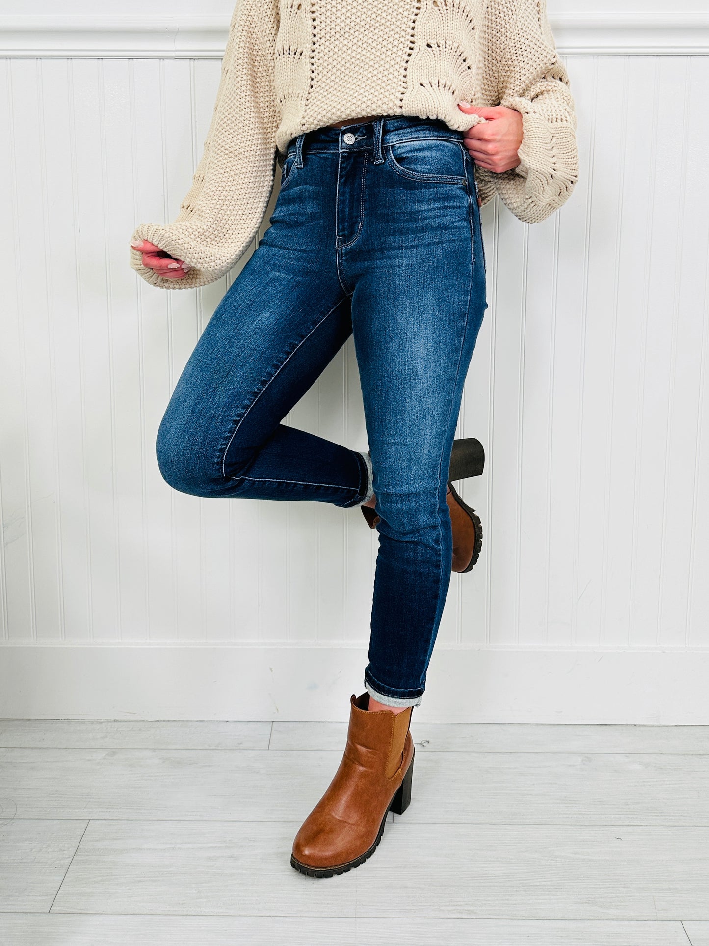 Judy Blue Keep Me Cozy Thermal Skinny Jeans