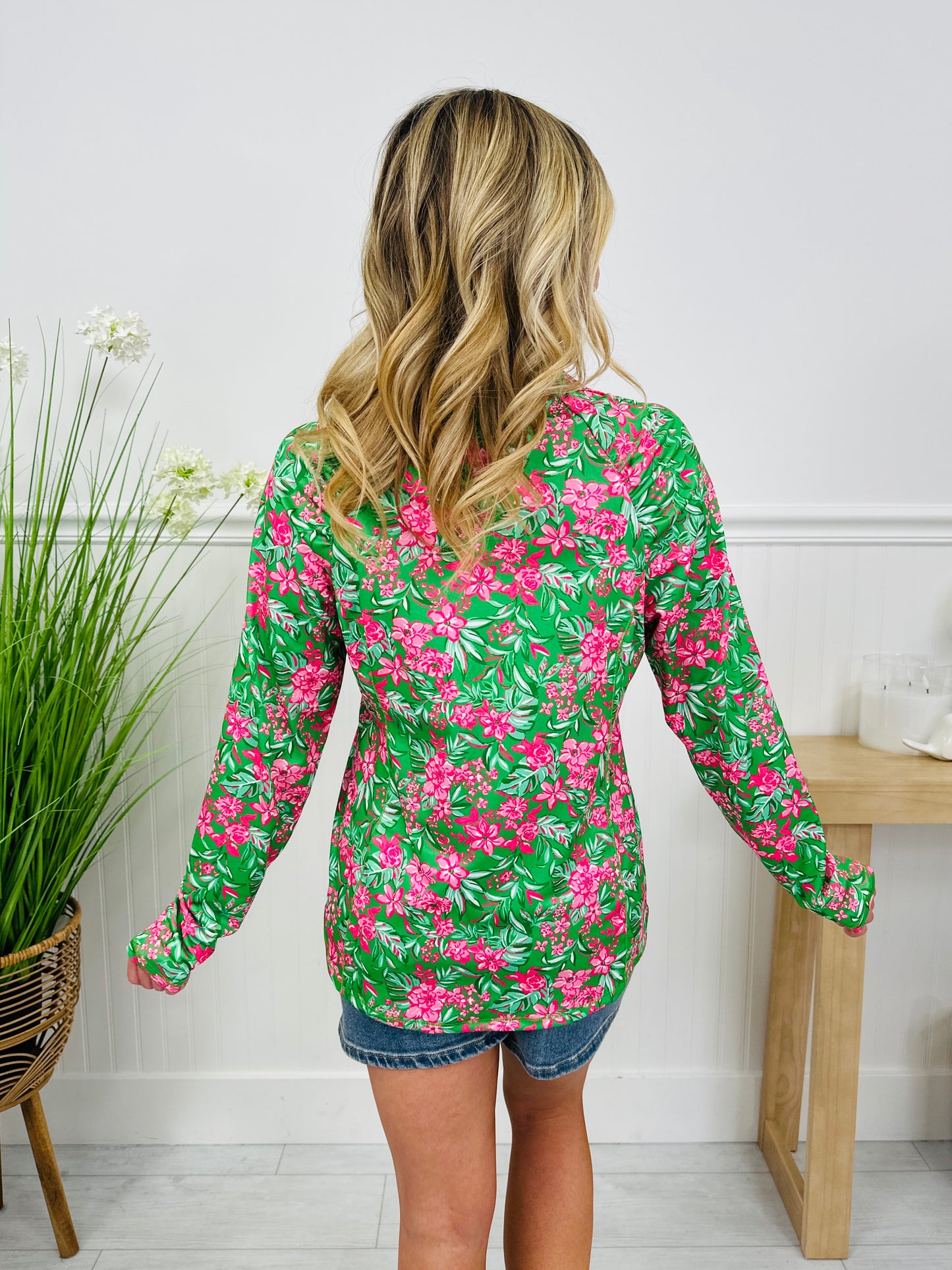 Where Spring Begins Top in Rosemary Beach Print