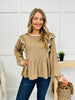 Ripple Effect Top in Taupe/Ivory