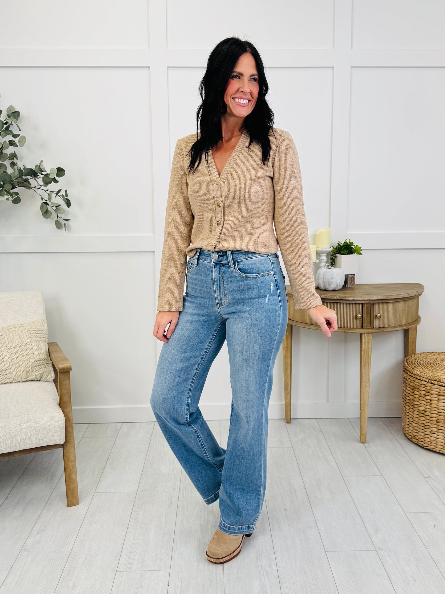 Judy Blue Off Duty Straight Leg Trouser Jeans
