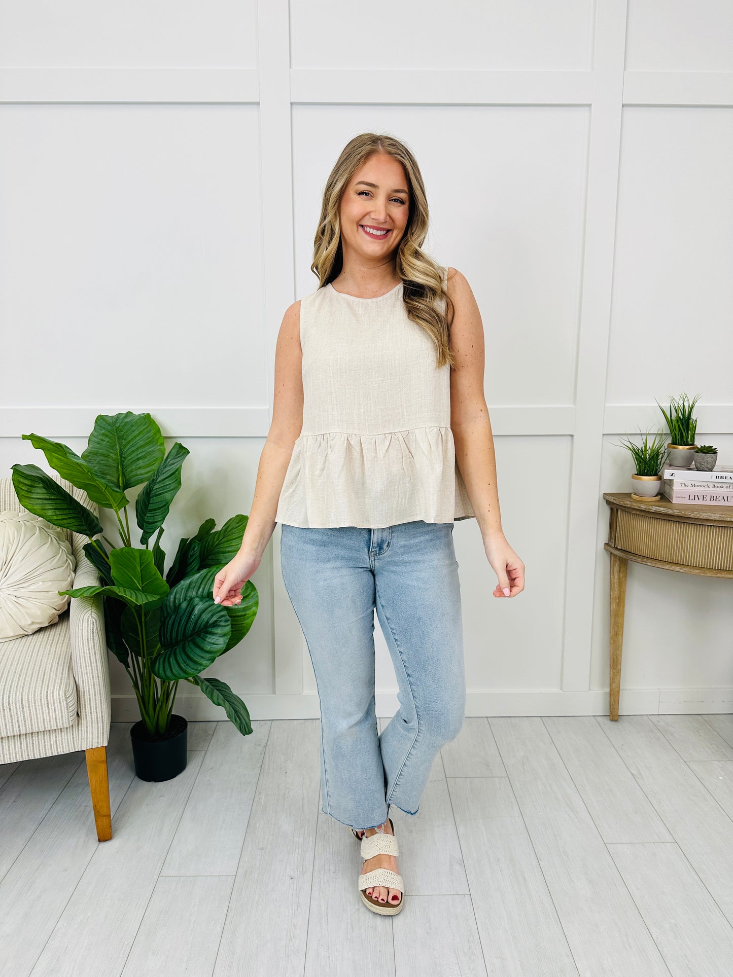 Hushed Color Top In Oatmeal