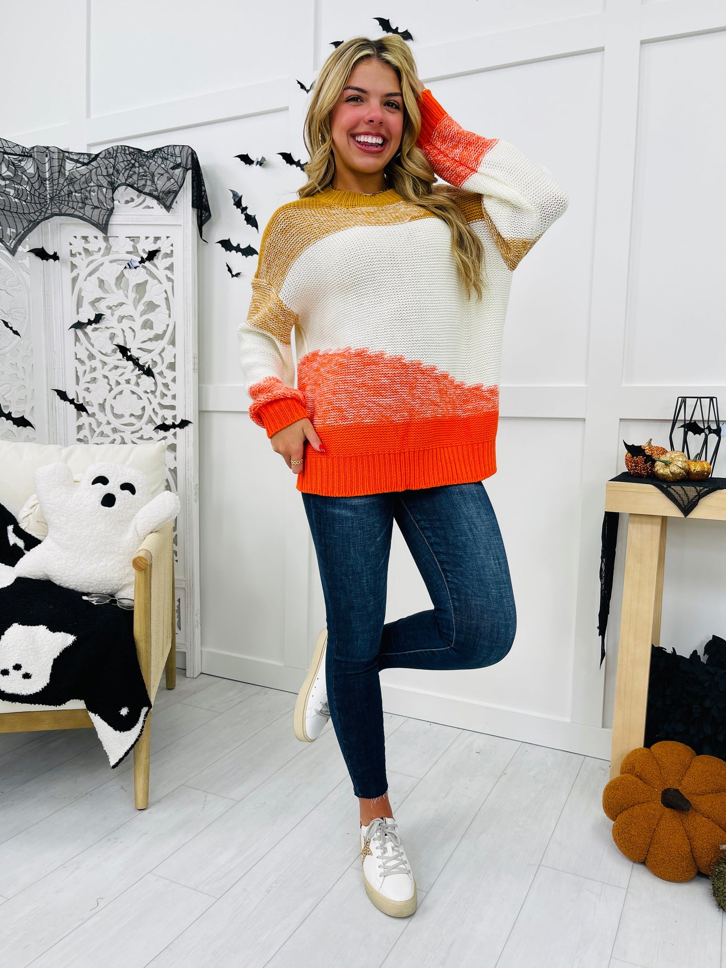 REG/CURVY Candy Corn Crush Sweater