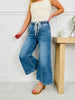 Stretch Your Limits Tummy Control Cropped Wide Leg Jeans
