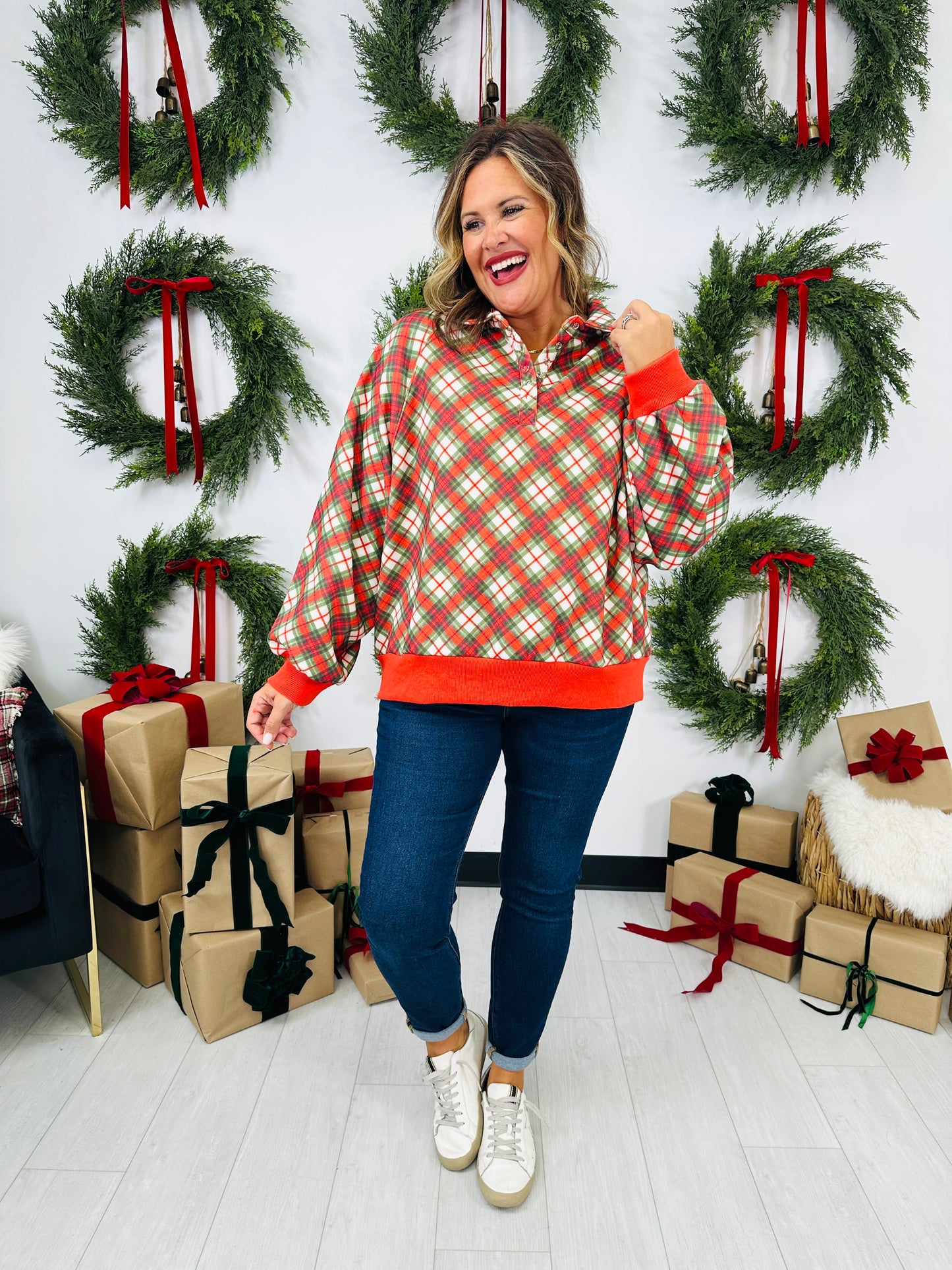 Wrapped In Plaid Pullover