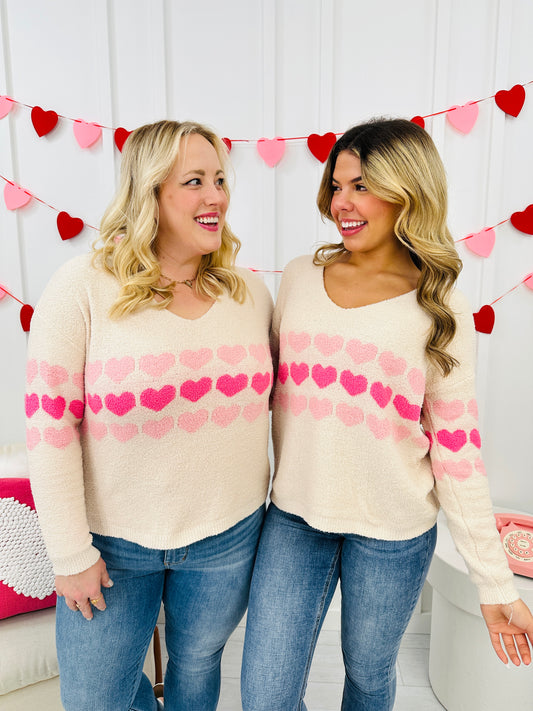 Row of Hearts Sweater