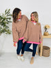 Stripe Story Pullover In Taupe