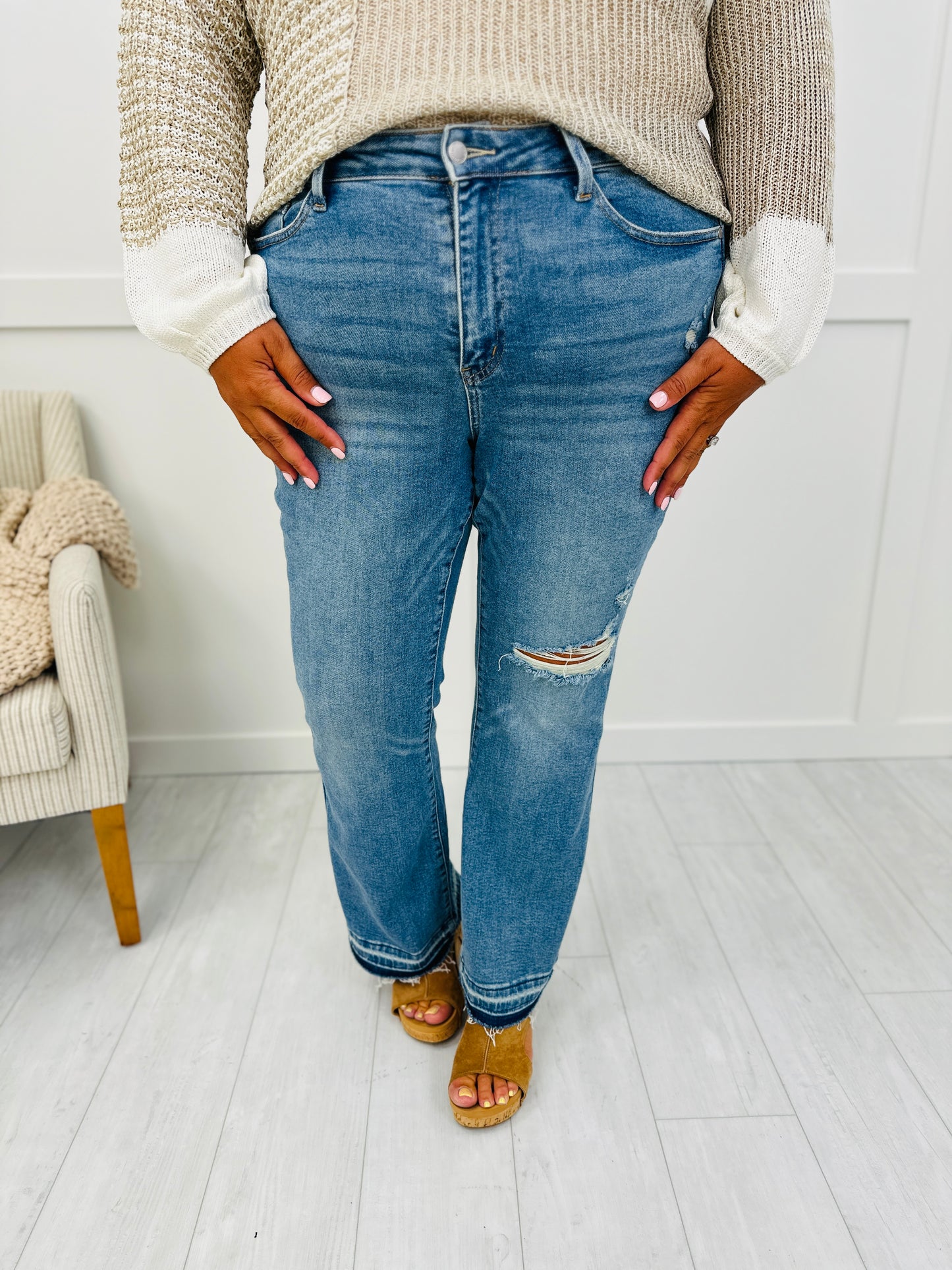 Judy Blue REG/CURVY Sand In My Boots Bootcut Jeans